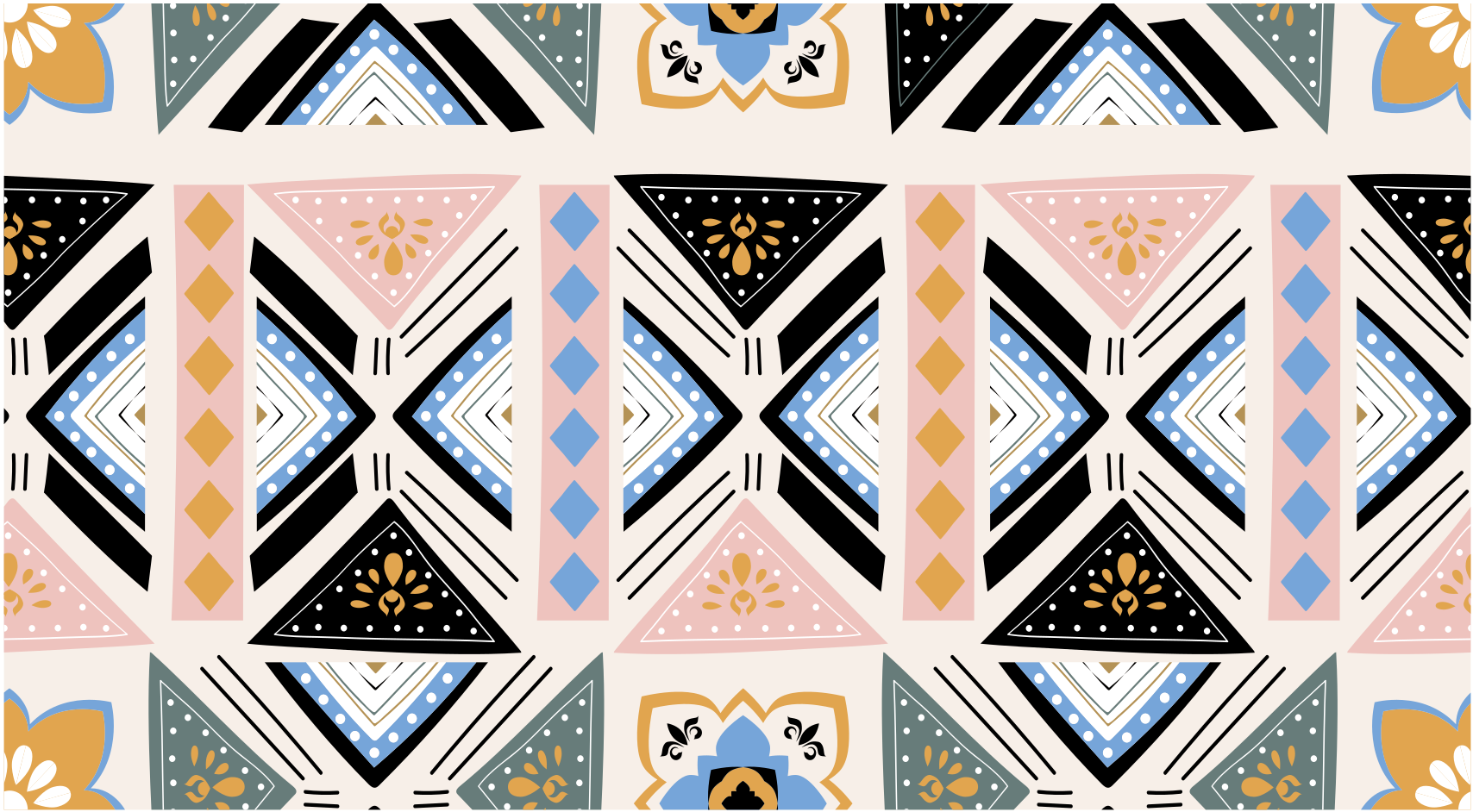 Tapete vinílico geométricas tapeçaria de padrão geométrico - TenStickers