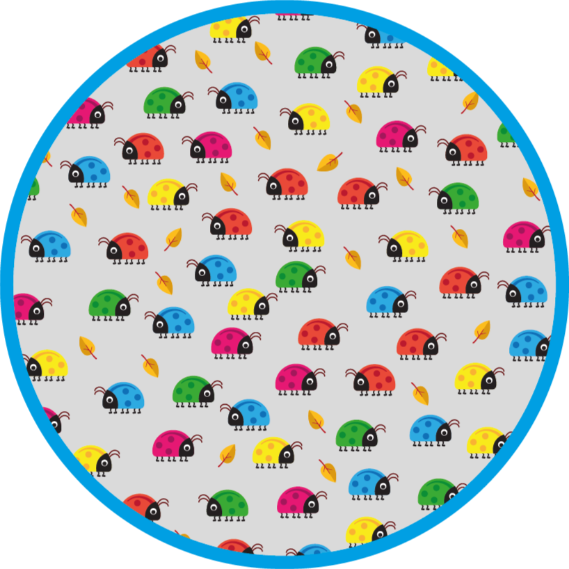 Tapete vinílico infantis círculo de carro colorido - TenStickers