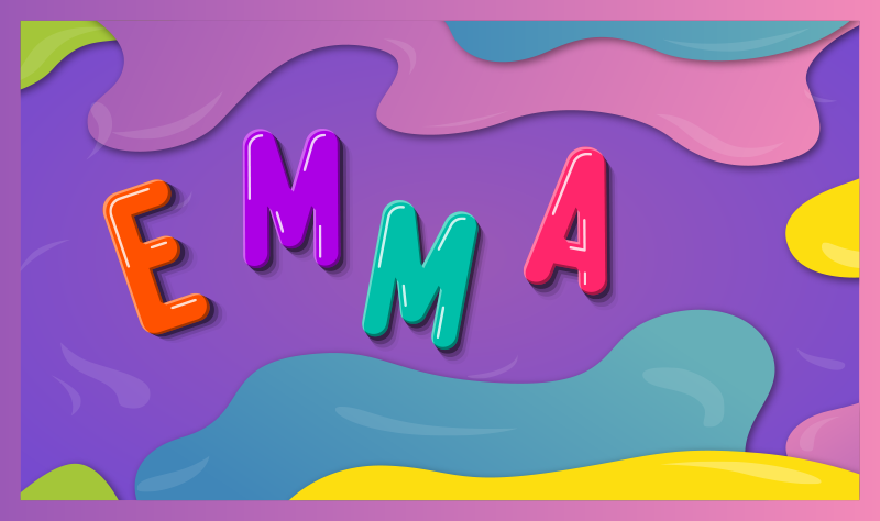 Tapete vinílico com nome nome personalizado - TenStickers