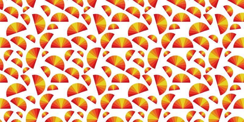 Tapete vinílico geométricas matriz de motivos circulares - TenStickers