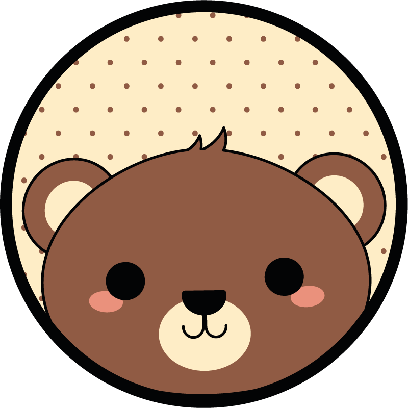 Tapete vinílico para bebés desenho de urso - TenStickers