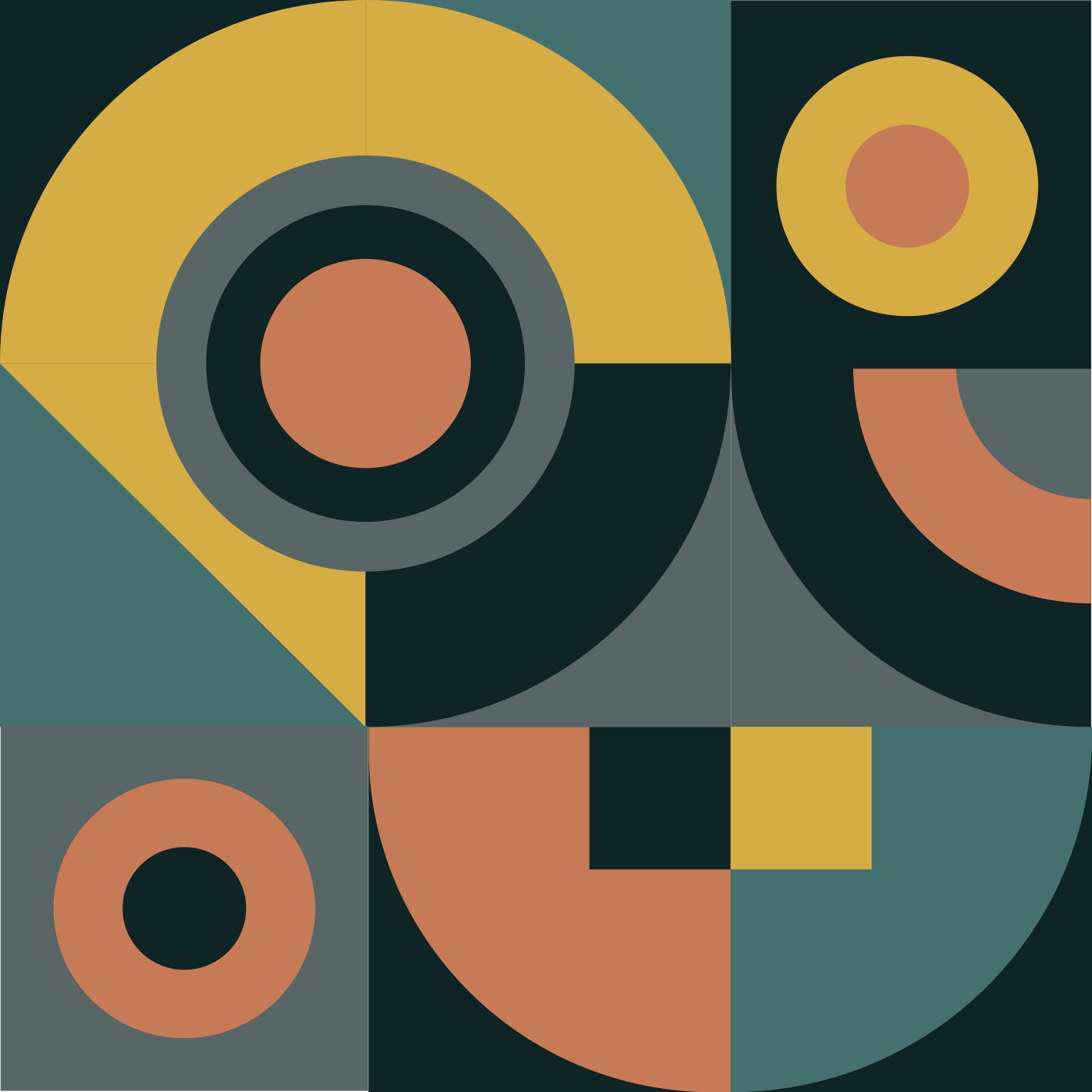 Tapete vinílico geométricas composição de formas geométricas - TenStickers