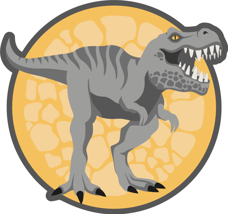 Tapete vinílico infantis desenho circular de dinossauro - TenStickers
