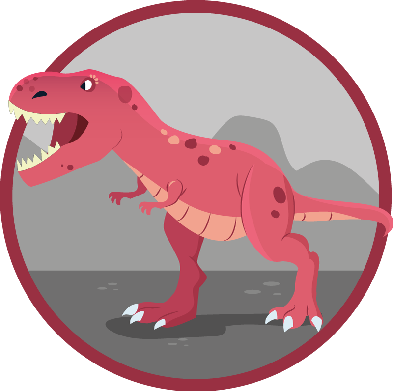 Tapete vinílico infantis brincadeira de dinossauro - TenStickers