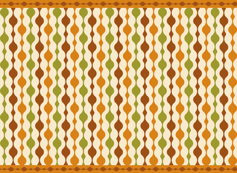 Tapete vintage com riscas dos anos 70 - TenStickers