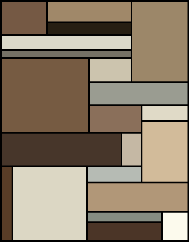 Tapete vinílico moderno camadas geométricas contemporâneas - TenStickers