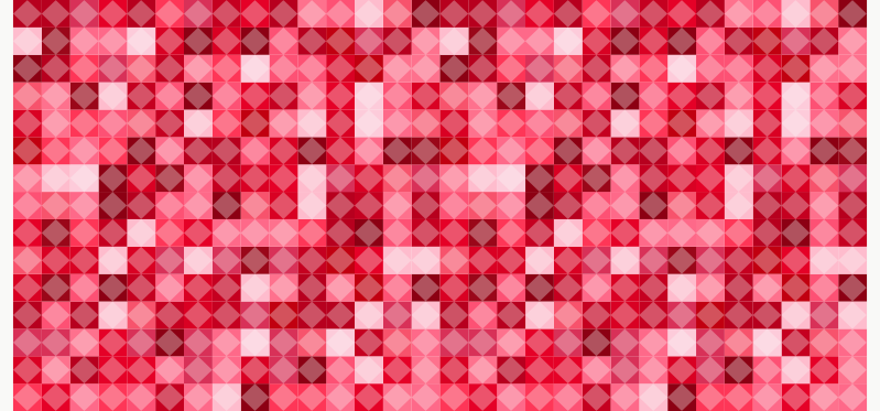 Tapete vinílico geométricas padrão geométrico vermelho - TenStickers