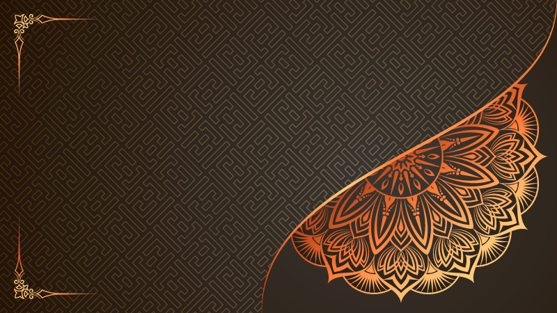 Tapete vinílico de mandala desenho de canto de mandala - TenStickers