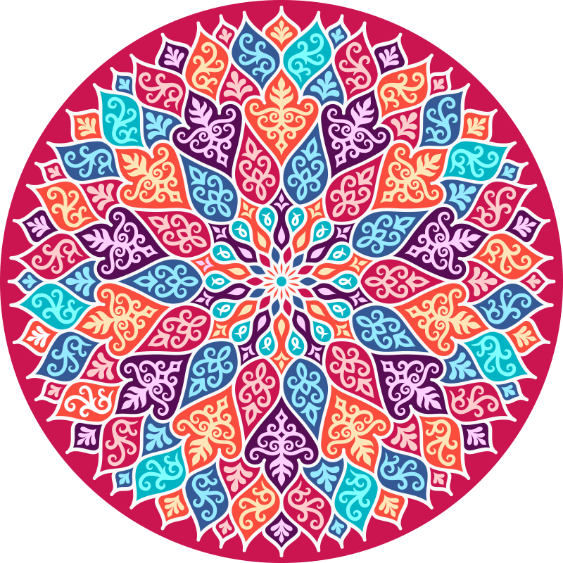 Tapete mandala vinil multicolor - TenStickers