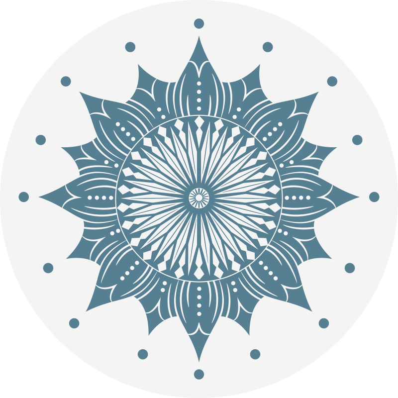 Tapete turquesa mandala vinil - TenStickers