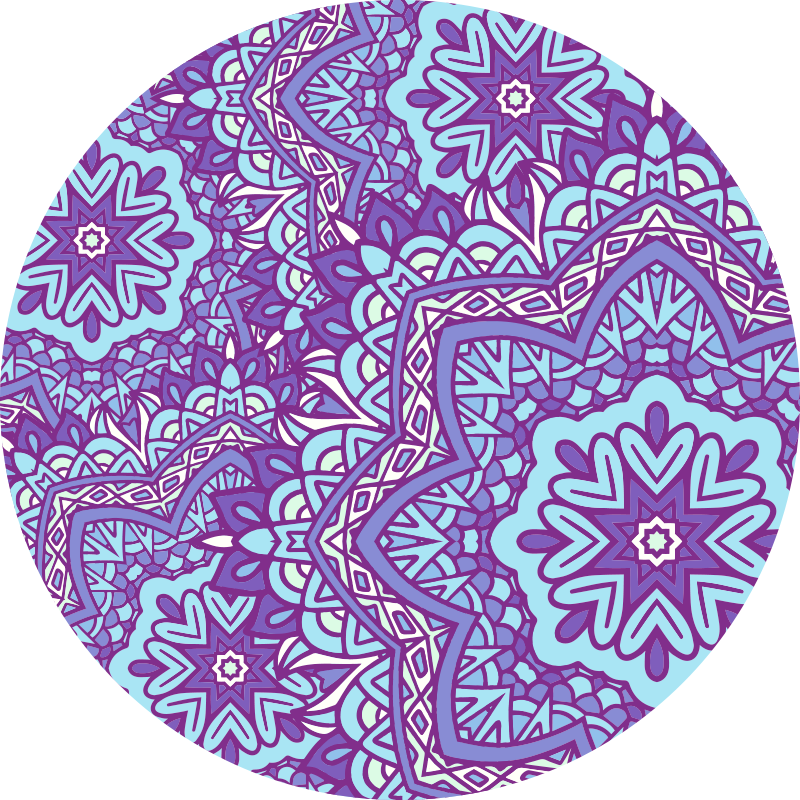 Tapete vinílico de mandala motivo roxo vivo - TenStickers