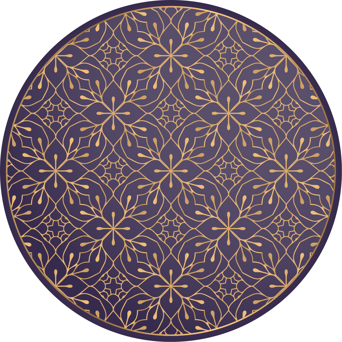 Tapete vinílico de mandala mandala floral elegância - TenStickers