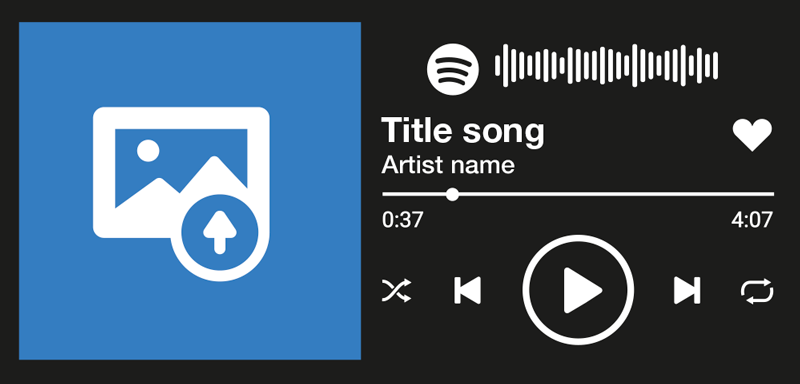Spotify música com texto e imagem para personalizar tapete - TenStickers
