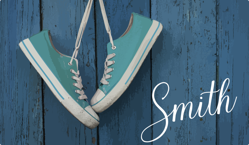 Nome da família com tapete personalizado convers - TenStickers