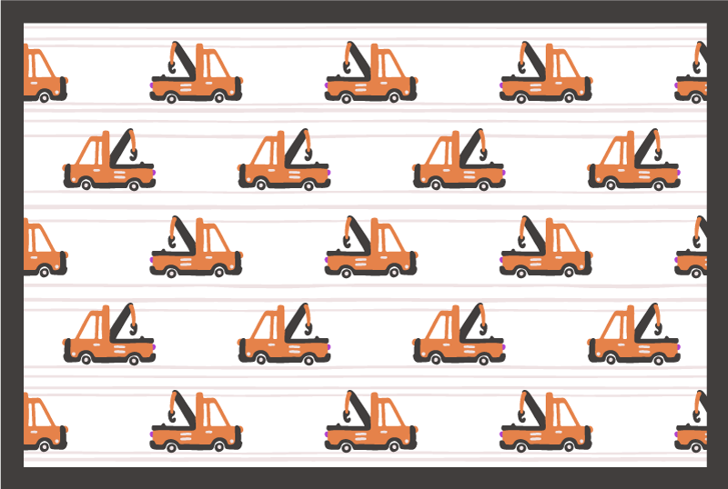 Tapete em vinil infantil padrão de guindaste de brinquedo - TenStickers