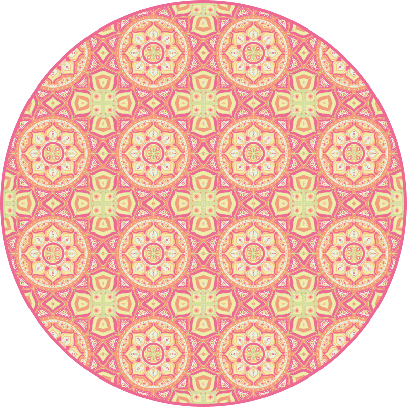 Tapete vinílico de mandala círculo de padrão de mandala - TenStickers