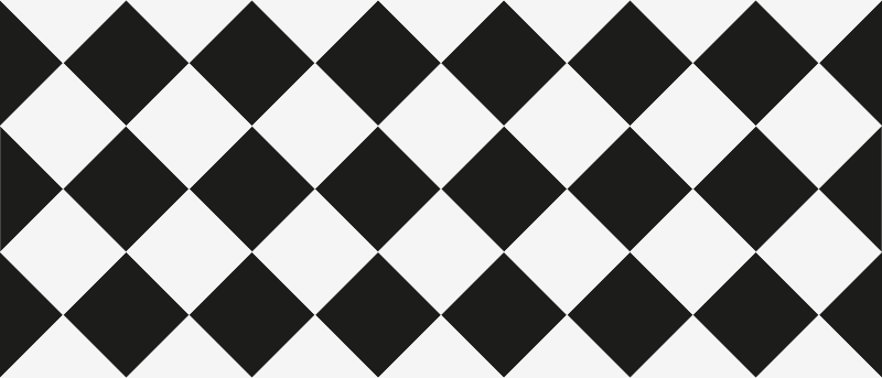 Tapete de ladrilhos de losangos preto e branco - TenStickers