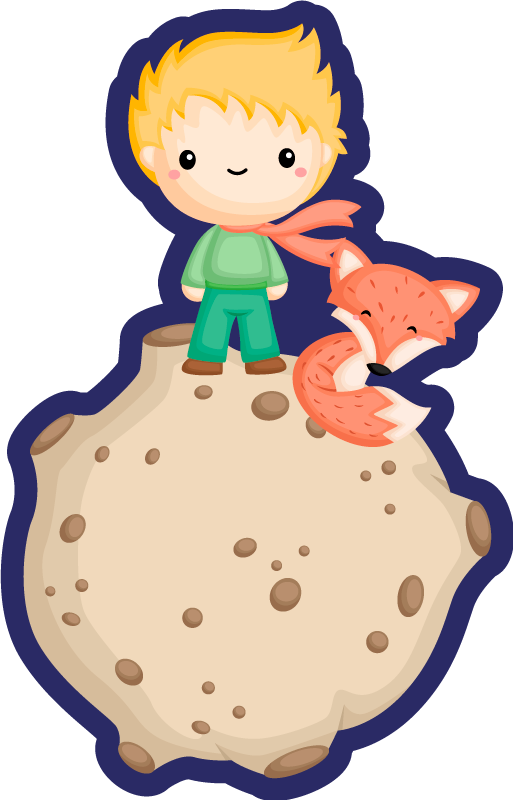 Tapete vinílico infantis explorador espacial cartoon - TenStickers