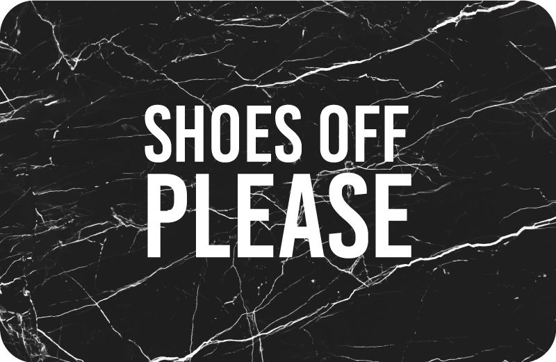 Sapatos fora de mármore tapete personalizado - TenStickers