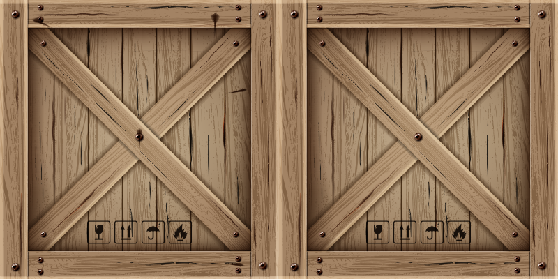 Tapete vinílico madeira ilusão de caixa de madeira - TenStickers