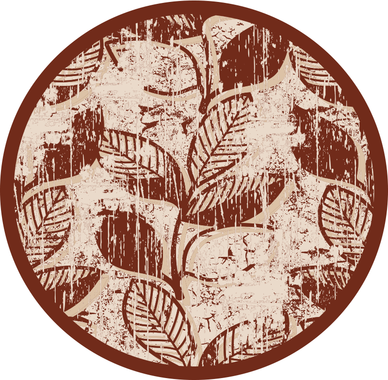 Tapete vinílico natureza padrões de folhas elegantes - TenStickers