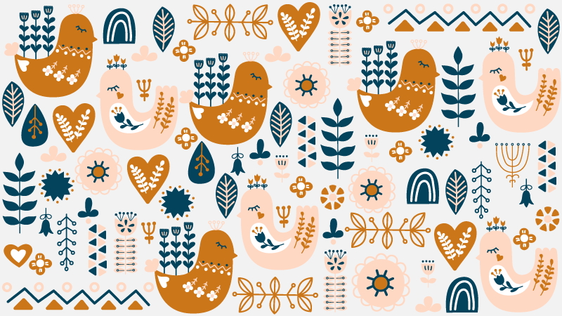 Tapete vinílico infantis padrões de berçário divertidos - TenStickers