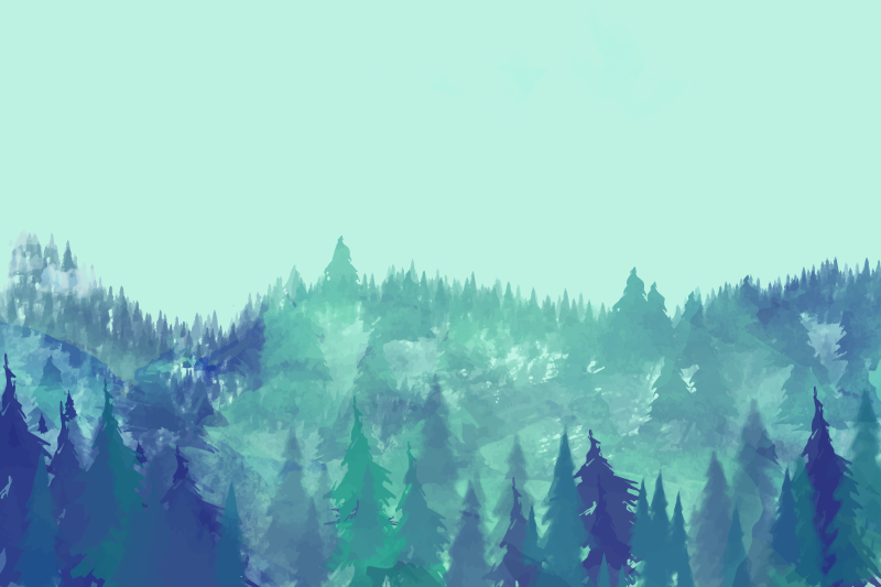 Tapete vinílico natureza floresta verdejante - TenStickers