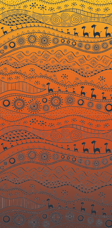 Tapete de vinil com riscas do deserto africano - TenStickers