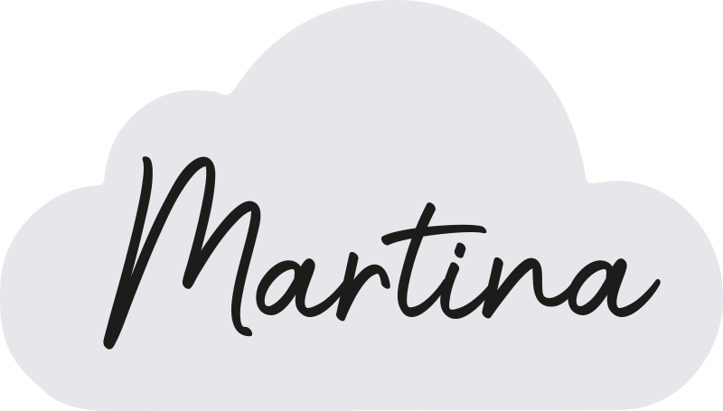 Tapete em vinil infantil nuvem cinza com nome - TenStickers