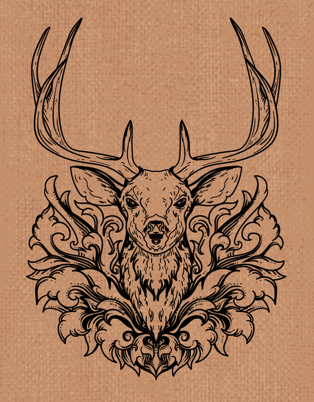 Tapete vinílico de animais design de veado estiloso - TenStickers