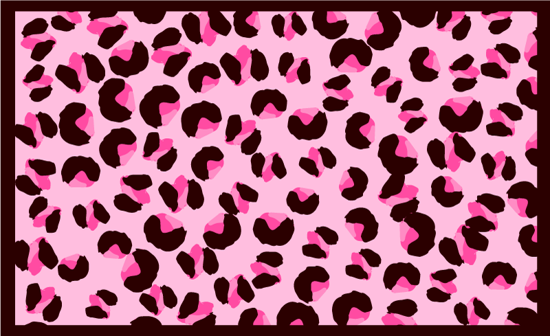 Tapete de vinil com estampa animal de leopardo rosa brilhante - TenStickers