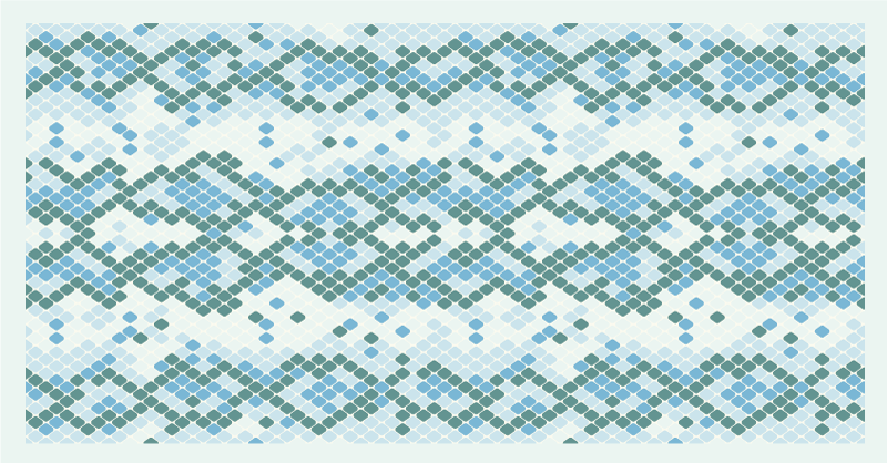 Tapete vinílico mosaico design de azulejos azuis - TenStickers