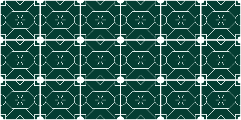 Tapete vinílico azulejos arranjo verde geométrico - TenStickers