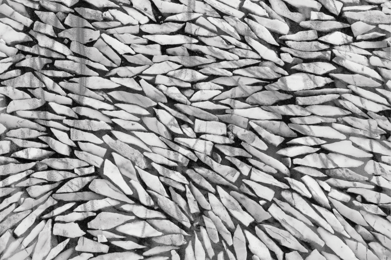 Tapete vinílico de pedras padrão realista cinza - TenStickers