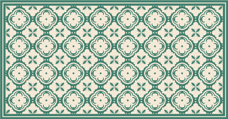 Tapete de vinil mármore elemento floral elegante - TenStickers