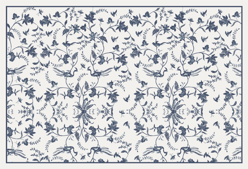 Tapete vinílico para gabinete Estampa floral - TenStickers