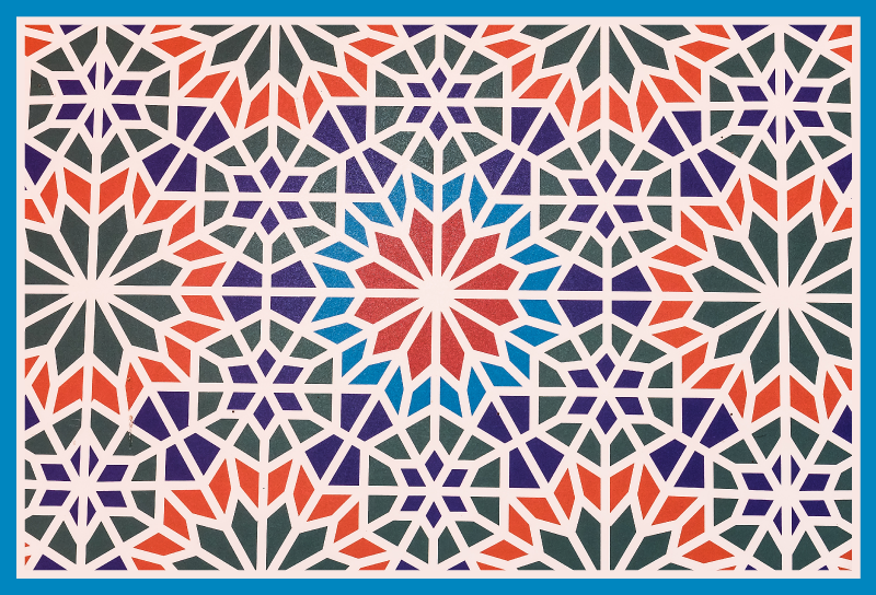 Tapete vinílico mosaico geométrico intrincado - TenStickers