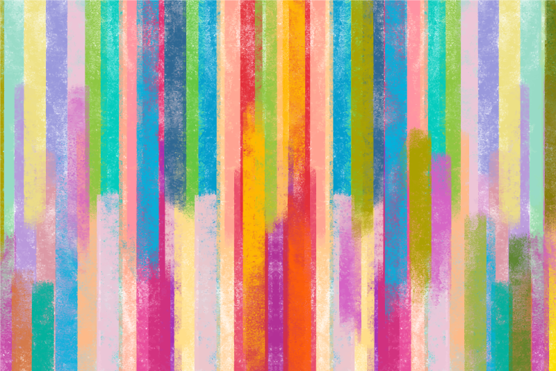 Tapete de vinil mosaico com pinceladas multicoloridas - TenStickers