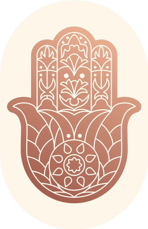 Tapete vinílico de mandala mão bege de fátima - TenStickers