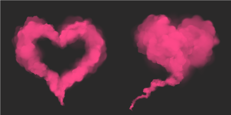 Tapete vinílico quarto névoa de coração rosa - TenStickers