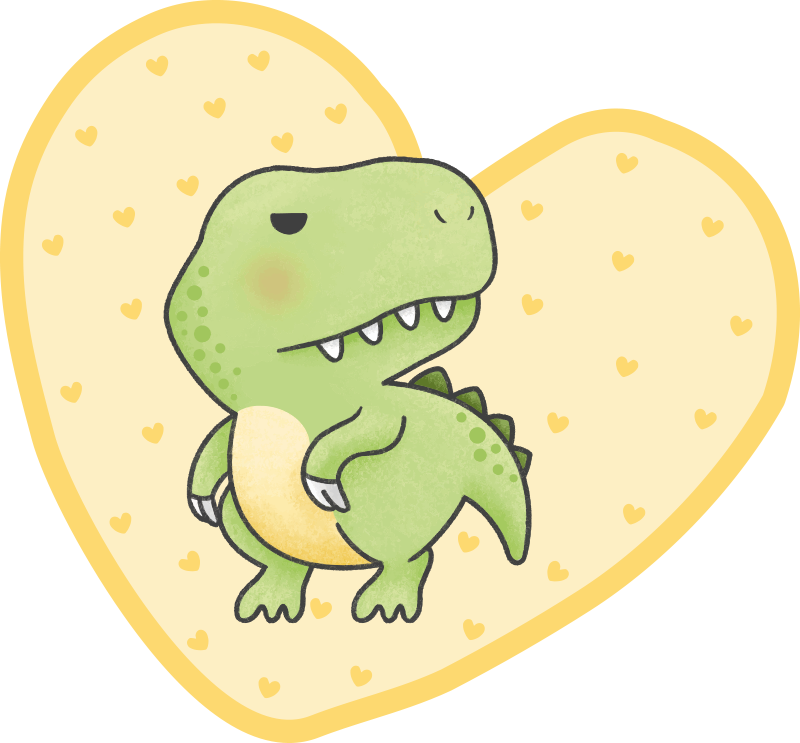 tapete de vinil infantil t-rex fofo - TenStickers