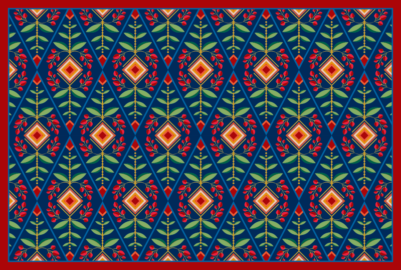 Tapete vinílico geométricas motivo geométrico botânico - TenStickers