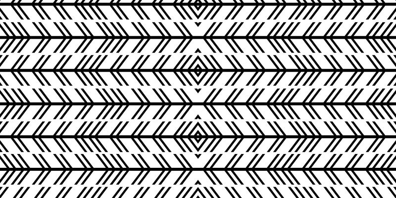 Tapete vinílico às risca linhas pretas chevron - TenStickers