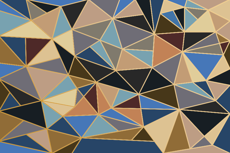 Piso de mosaico geométrico multicolorido - TenStickers