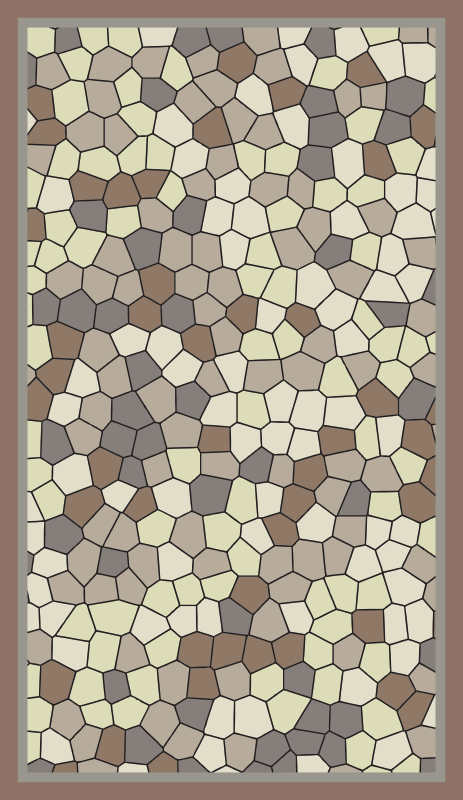 Tapete vinílico mosaico padrão de pedra hexagonal - TenStickers