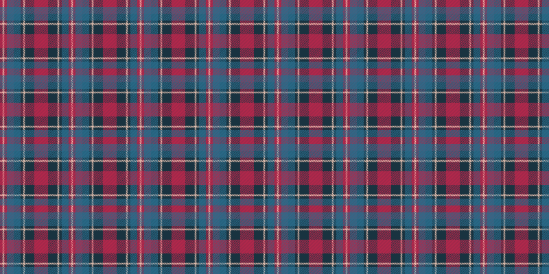 Tapete vintage tartan azul e vermelho - TenStickers