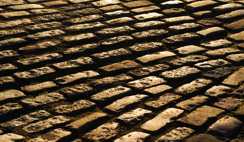 Tapete vinílico de pedras caminho de paralelepípedos - TenStickers