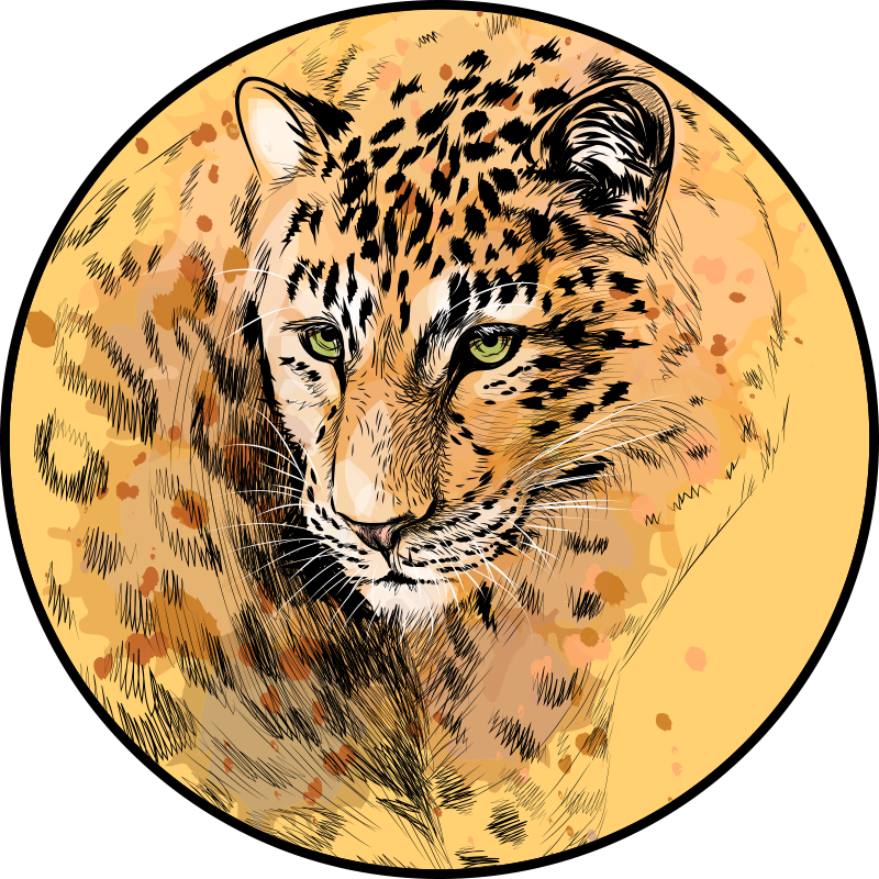 Tapete de vinil em formato de leopardo com estampa animal - TenStickers