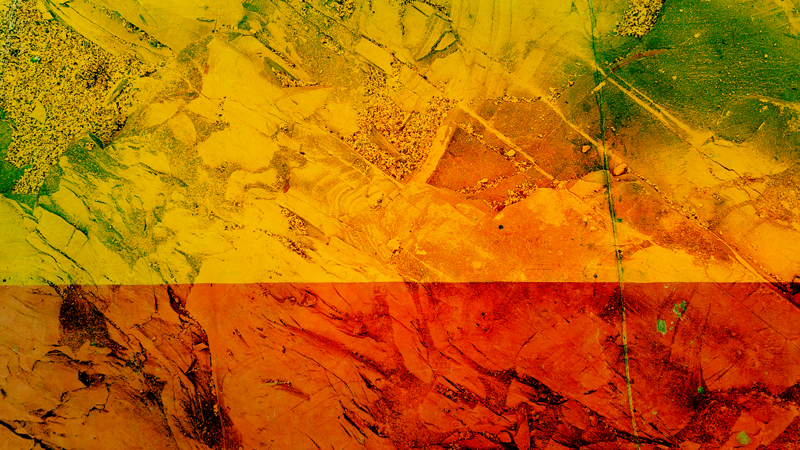 Tapete vinílico texturas camadas de cores quentes - TenStickers