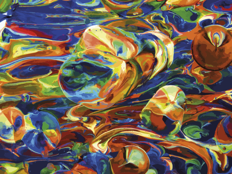 Tapete vinílico outras texturas efeitos coloridos em espiral - TenStickers